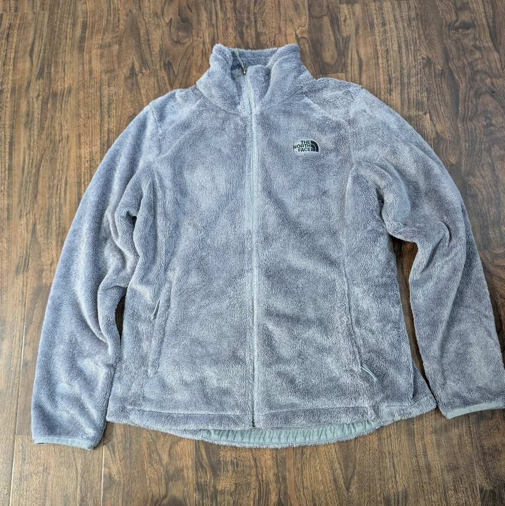 The North Face L Women's Soft Gray Teddy Jacket Large